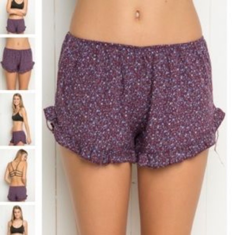Purple Floral Vodi Shorts